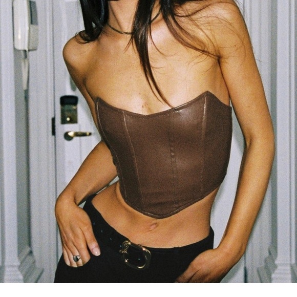 Princess Polly Jessica Pu Bustier Brown - Picture 4 of 4